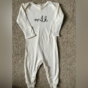 Organic Zoo Milk Romper 6/12M